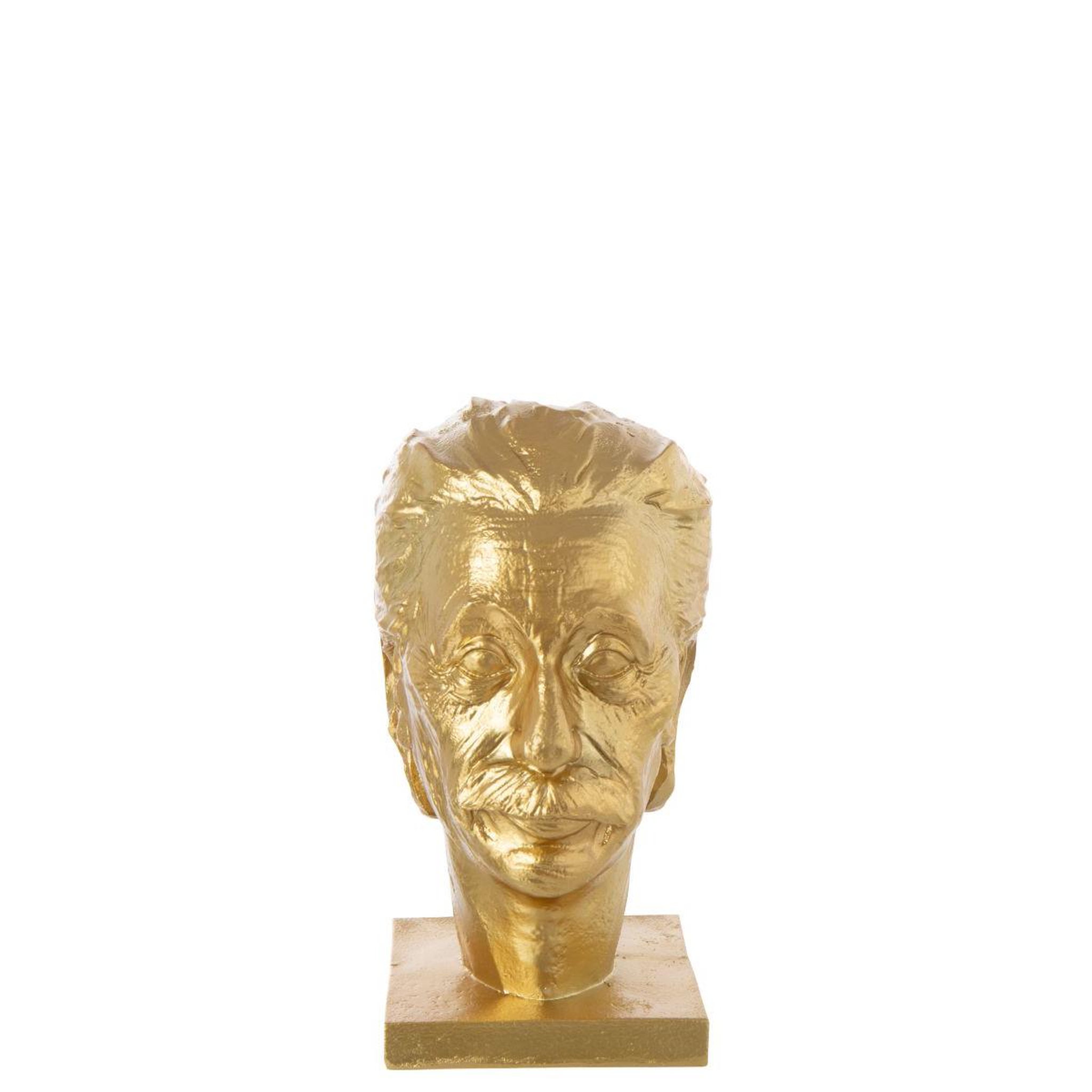 Voir la diapositive 2 : J-LINE Buste einstein  hollywood  25cm doré