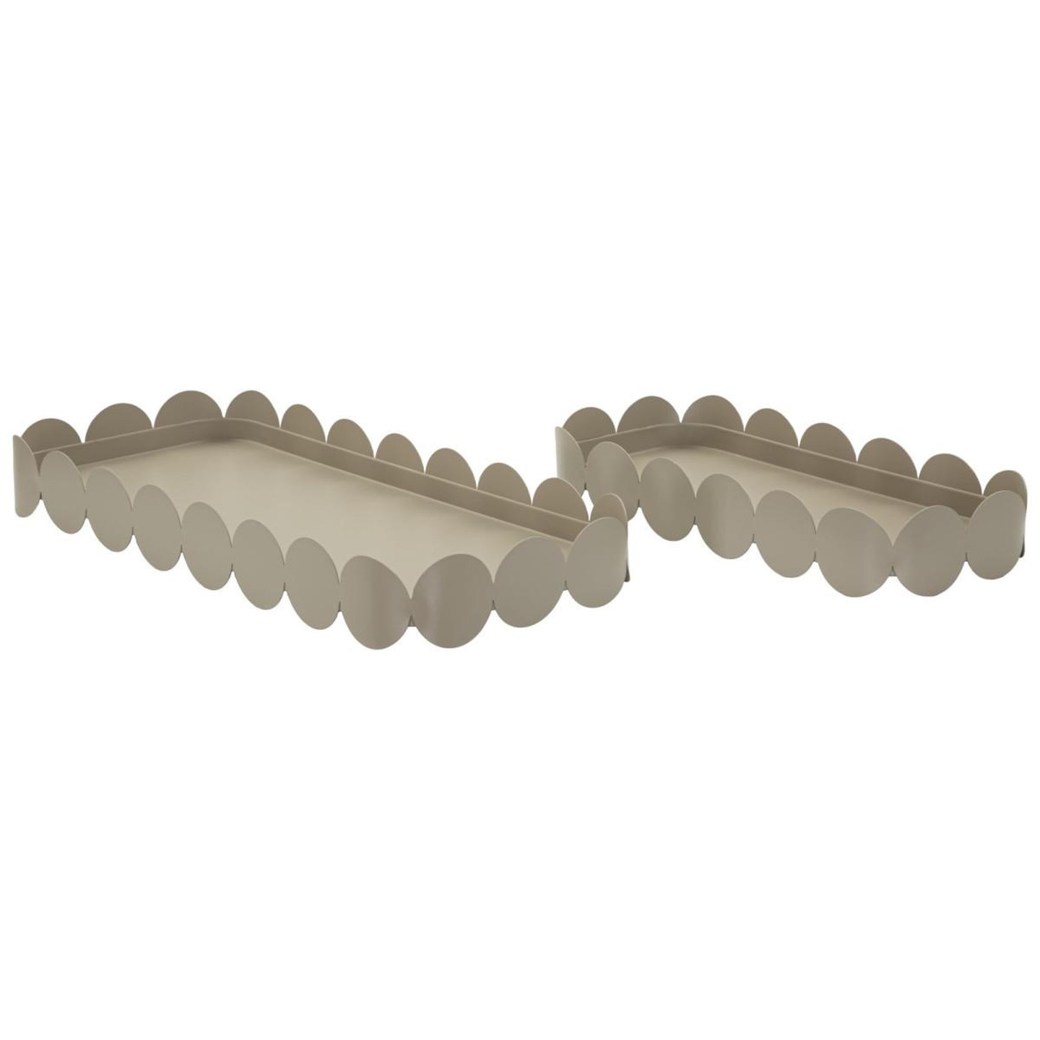 Paris Prix Lot de 2 vide-poches en métal  saturn  40cm taupe