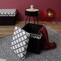 Voir la diapositive 5 : Paris Prix Pouf Pliable & Coffre  Mirage  38cm Noir & Blanc