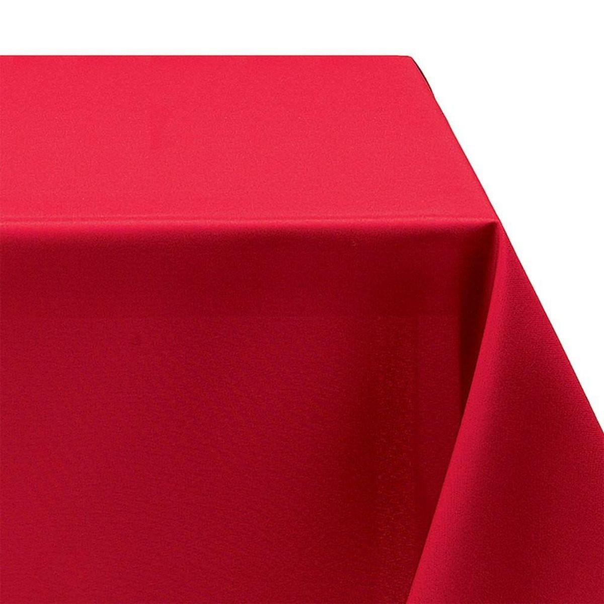 ATELIER DU COTON Nappe rectangulaire 140x240 cm uni rouge