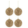 Voir la diapositive 1 : Paris Prix Lot de 4 Boules de Noël  Paillettes  10cm Or