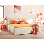 LISA DESIGN Pivoine - lit coffre - 140x190 - en velours côtelé - sommier inclus