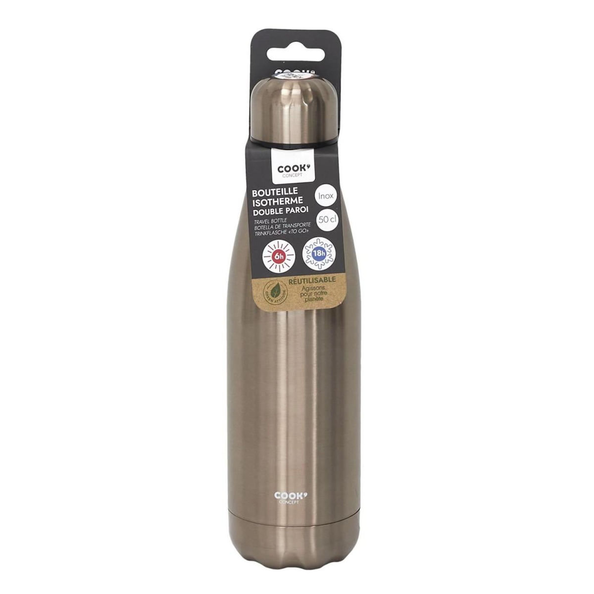 COOK CONCEPT Bouteille isotherme de transport rose dore 500 ml