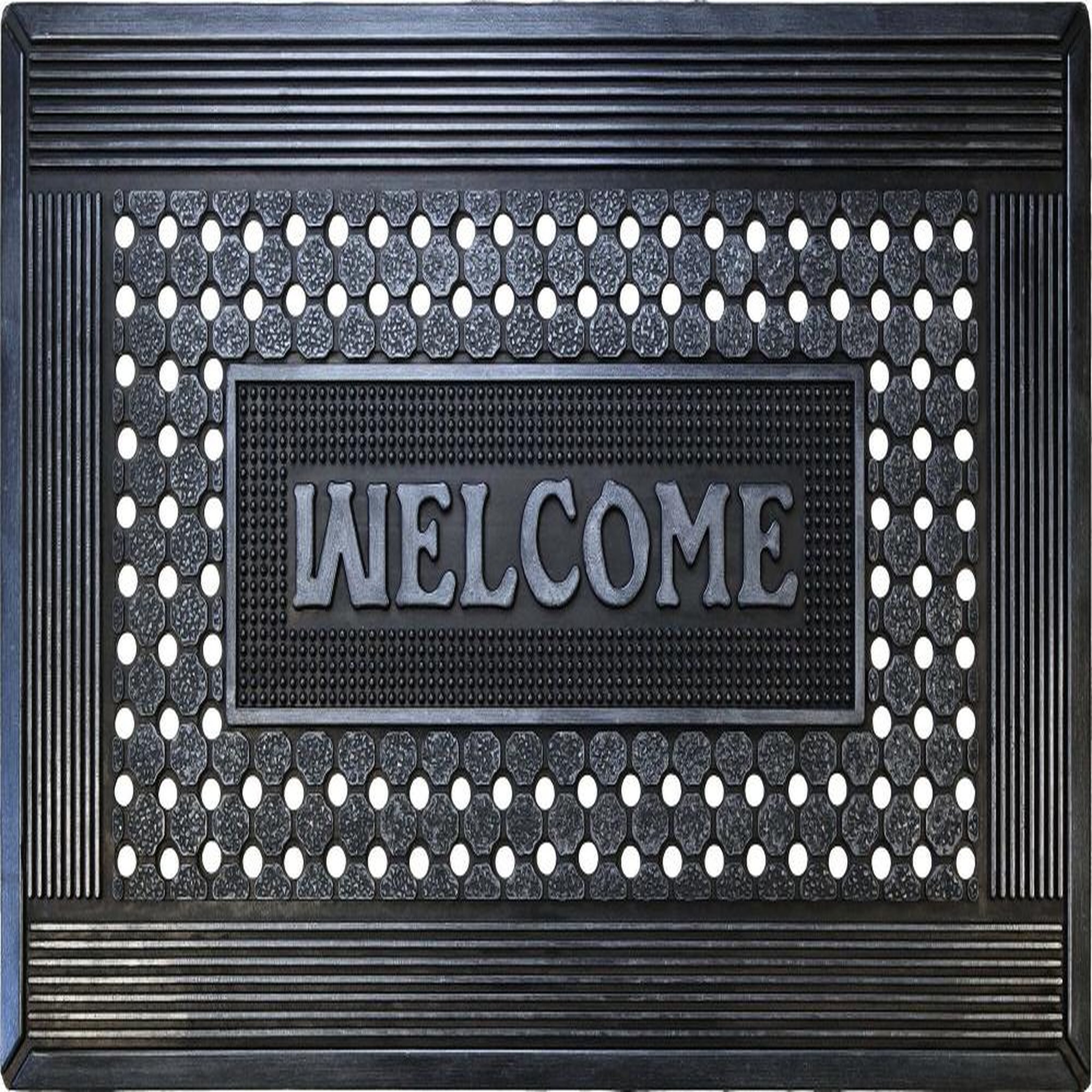 Id mat Tapis Mercure Caoutchouc Welcome 45X75Cm