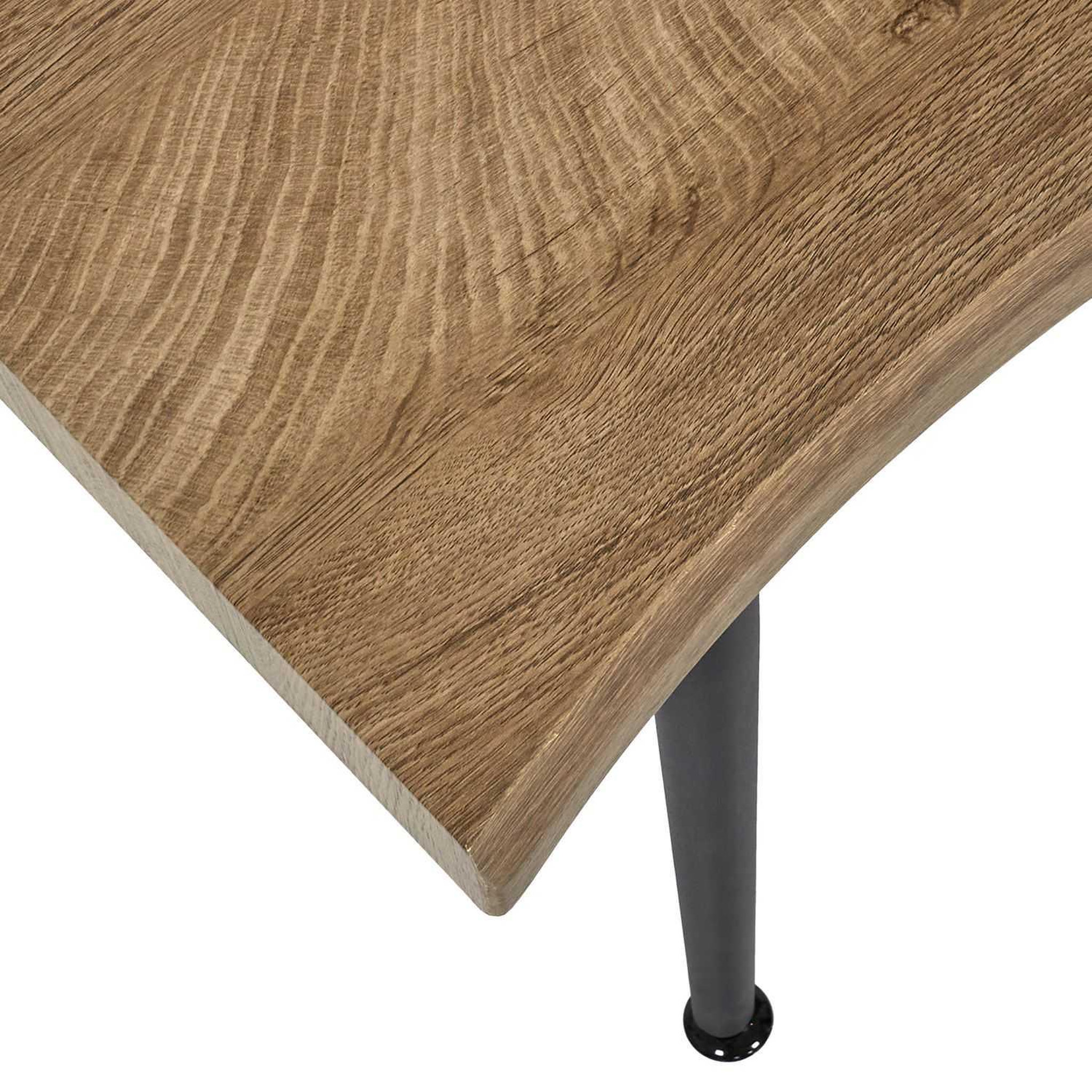Voir la diapositive 3 : TOILINUX Table basse forest en métal et mdf - noir et marron