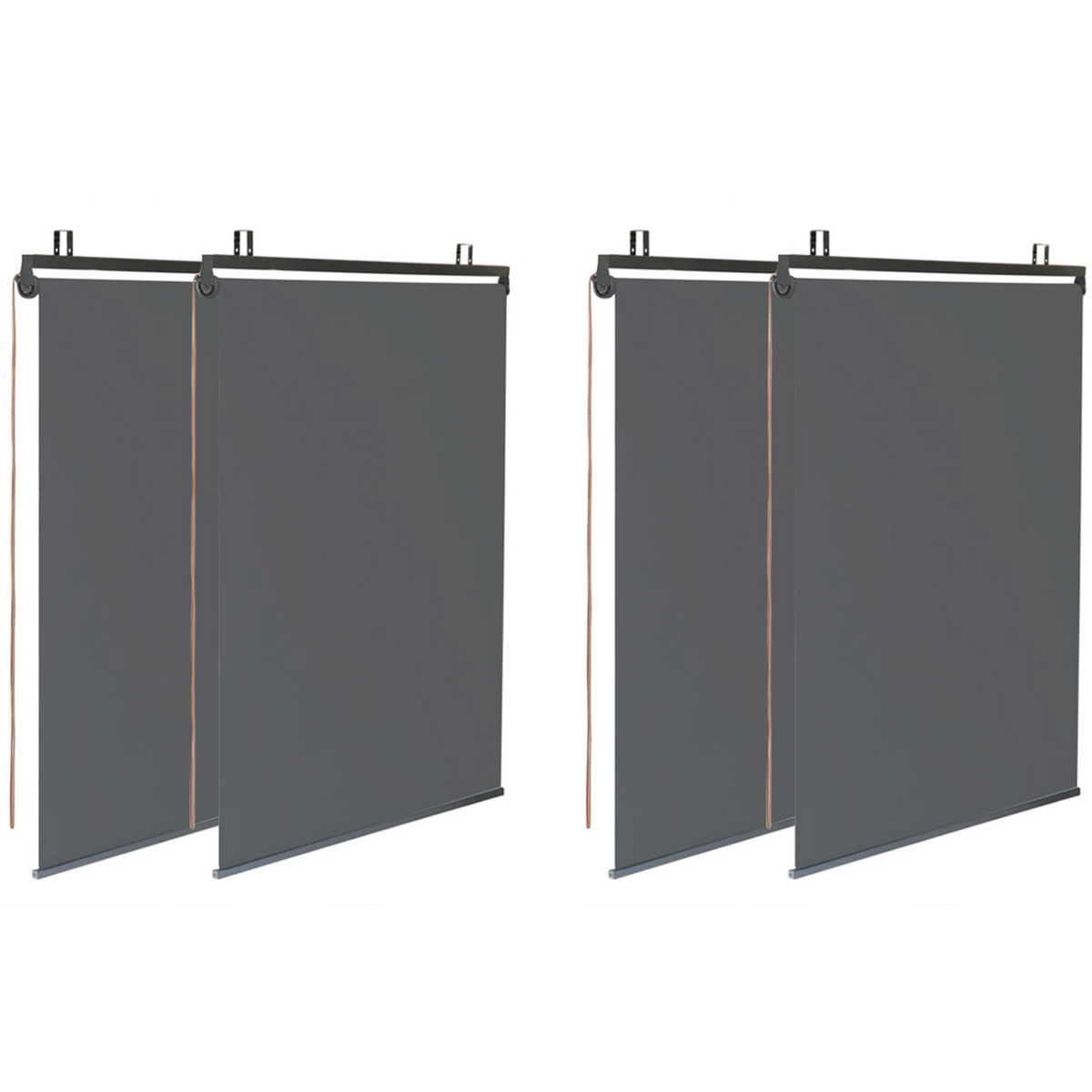 ID MARKET Pergola édition spéciale toit rétractable 3x4 M et 4 stores gris anthracite