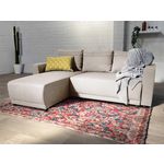 BEST MOBILIER Pilea - canapé d'angle réversible 4 places - convertible avec coffre - en tissu. Coloris disponibles : Beige, Gris, Bleu