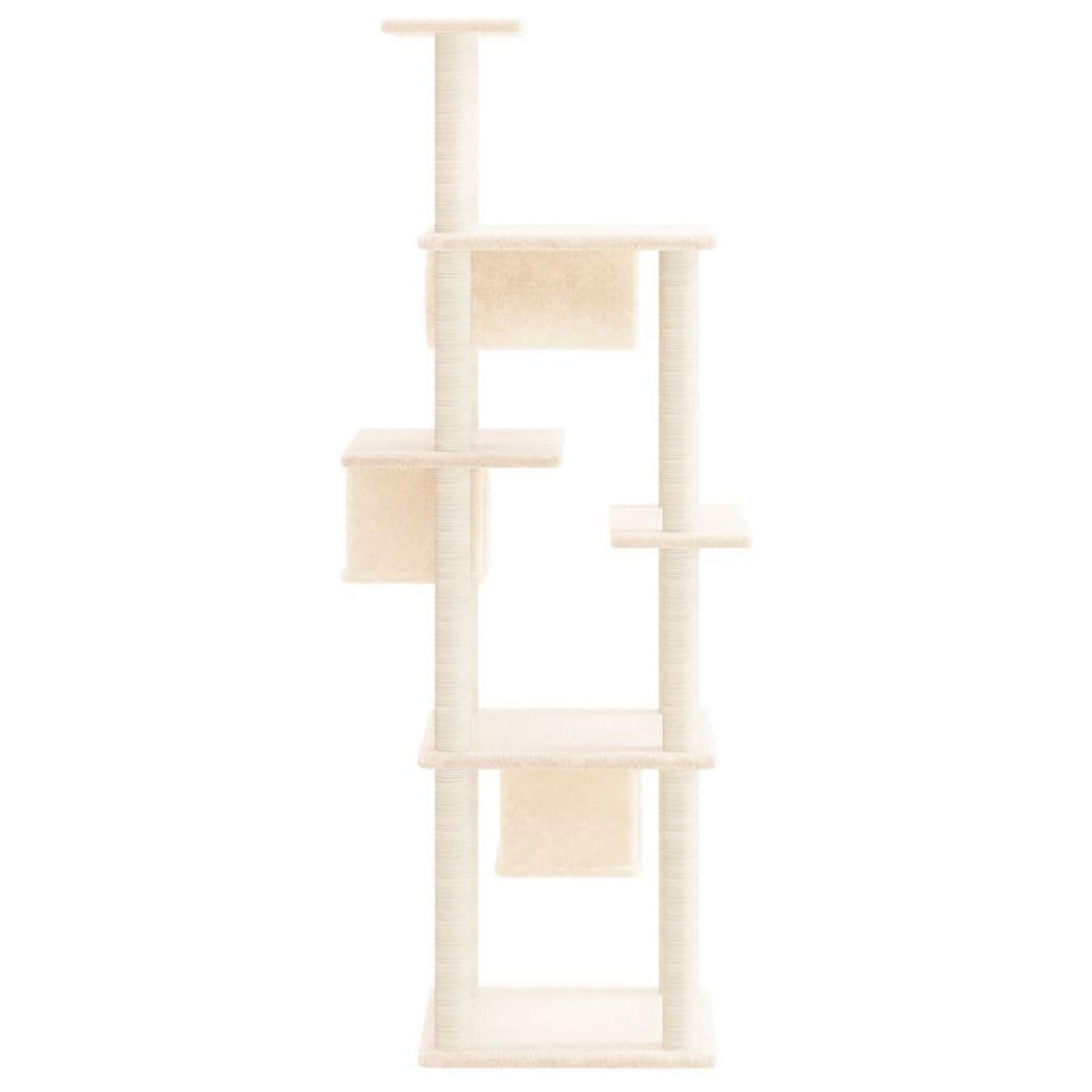VIDAXL Arbre a chat avec griffoirs en sisal Creme 169 cm