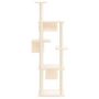 Voir la diapositive 4 : VIDAXL Arbre a chat avec griffoirs en sisal Creme 169 cm