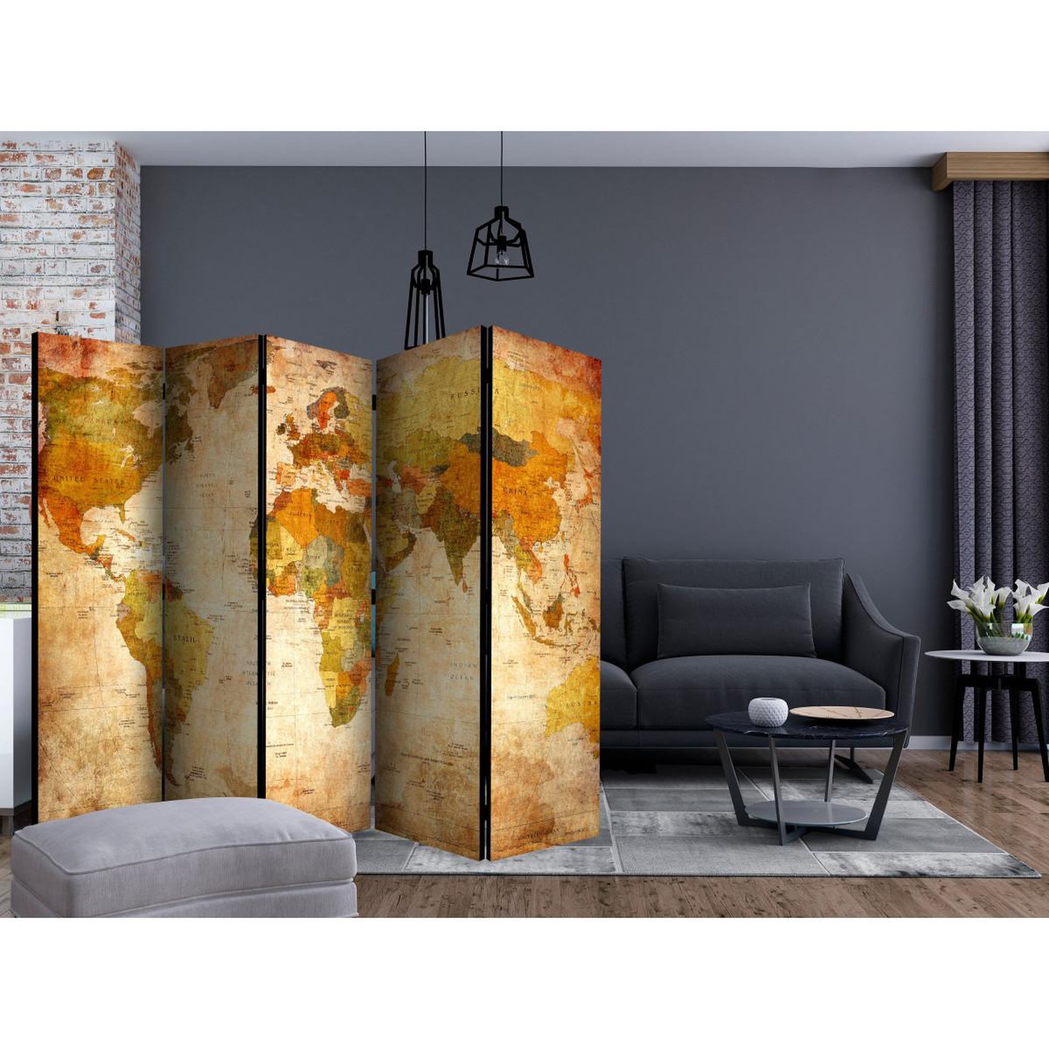 Voir la diapositive 2 : Paris Prix Paravent 5 volets  in all its glory  172x225cm
