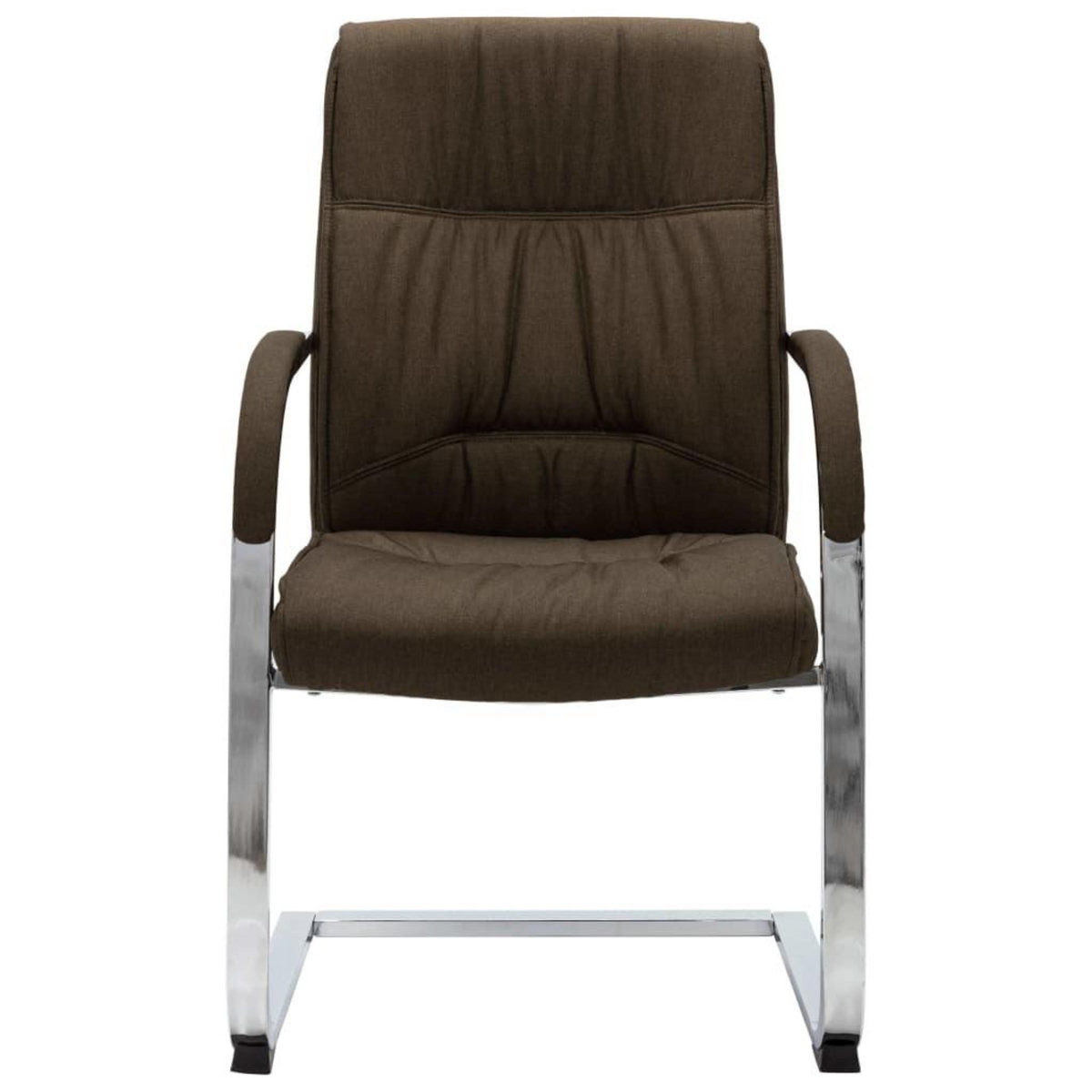 VIDAXL Chaise de bureau cantilever Marron Tissu