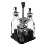 FIVE Ensemble 5 Pièces  Huile Vinaigre & Sel Poivre  23cm Noir