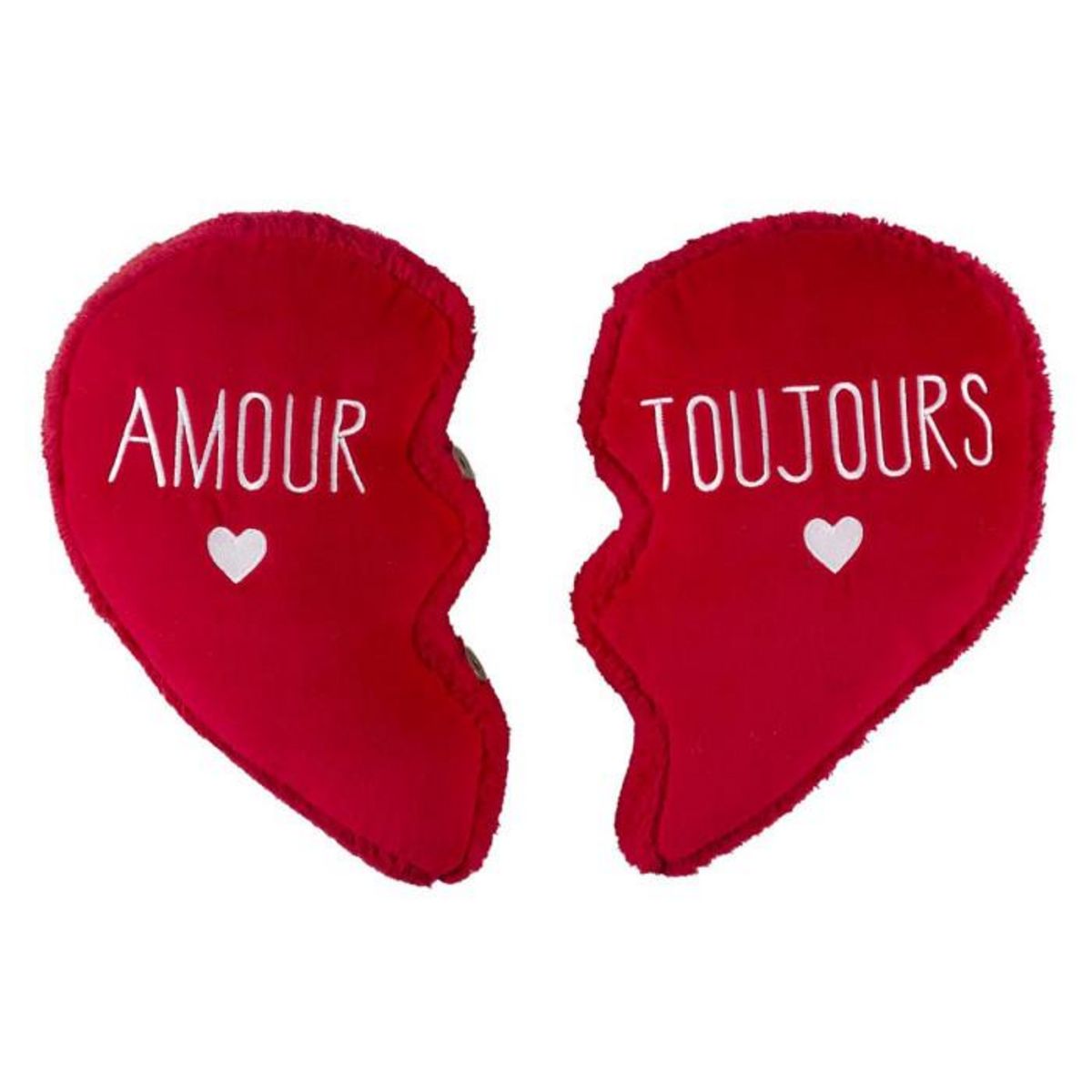 Paris Prix Coussin Déco Détachable  Cœur  35x40cm Rouge