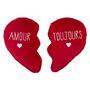 Voir la diapositive 2 : Paris Prix Coussin Déco Détachable  Cœur  35x40cm Rouge