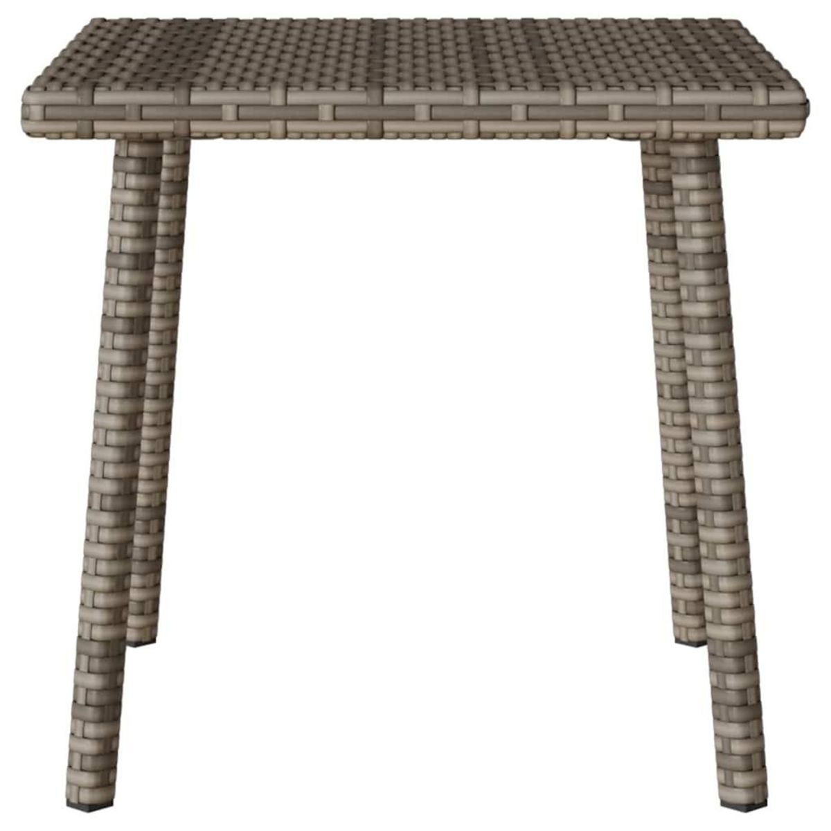 VIDAXL Table basse de jardin rectangulaire gris 40x40x37 cm rotin