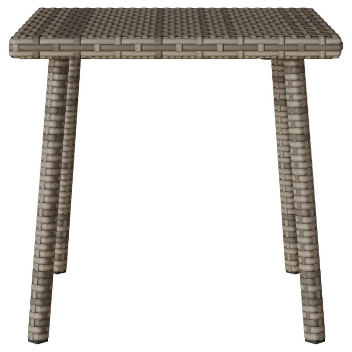 VIDAXL Table basse de jardin rectangulaire gris 40x40x37 cm rotin