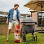 Voir la diapositive 3 : INTEC Barbecue à Charbon Kamado Gris Céramique Ø 56cm 22  Grill Extérieur 122.1 x 69.6 x 117.4cm INTEC