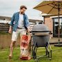 Voir la diapositive 3 : INTEC Barbecue à Charbon Kamado Gris Céramique Ø 56cm 22  Grill Extérieur 122.1 x 69.6 x 117.4cm INTEC