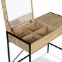 Voir la diapositive 5 : ID MARKET Coiffeuse LUIS miroir rabattable design industriel