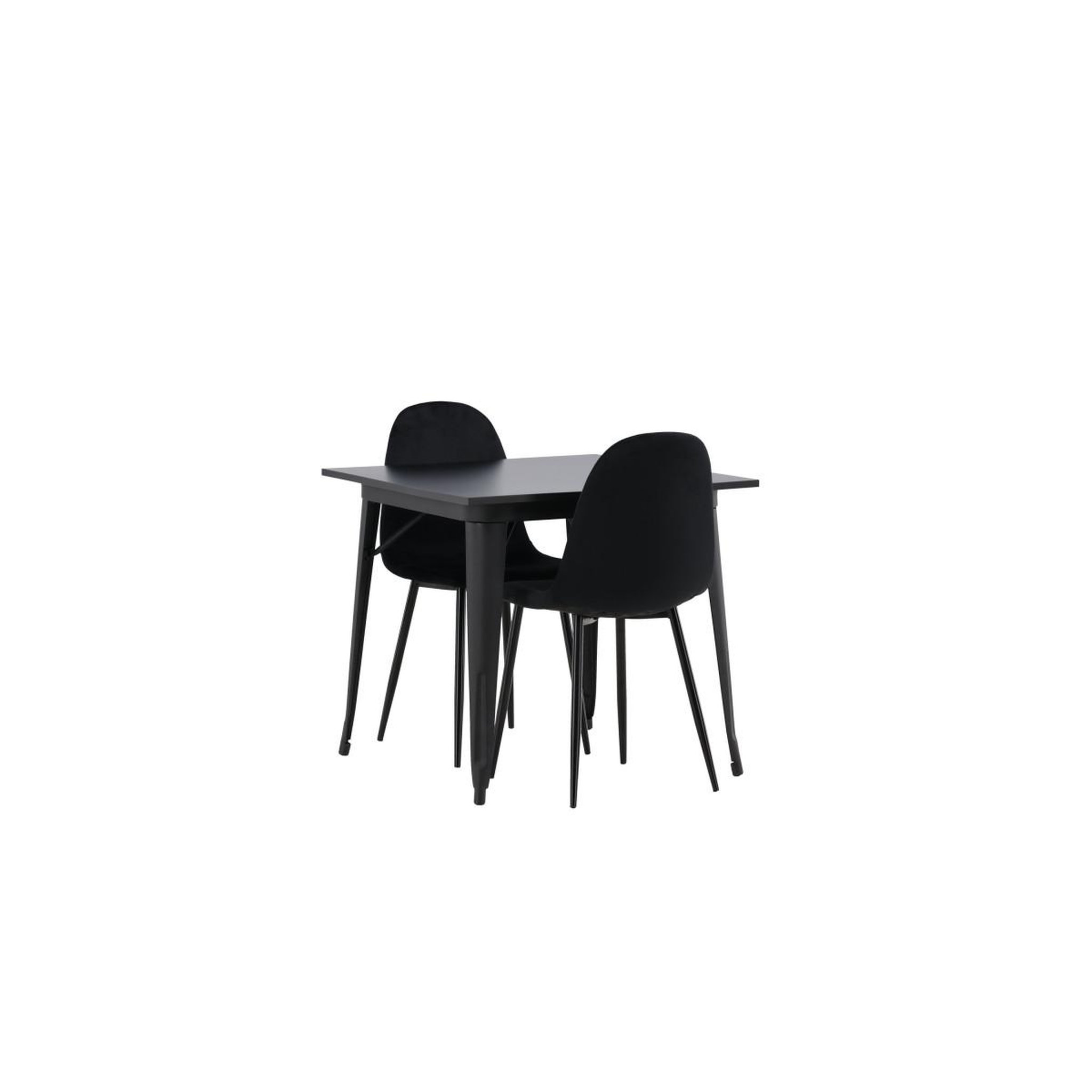 Voir la diapositive 3 : Paris Prix Ensemble table à manger & 2 chaises  tempe & polar  80cm noir