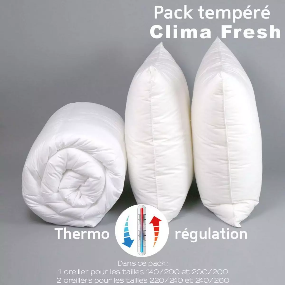 DODO Pack Clima Fresh Thermorégulation couette TEMPEREE+oreiller