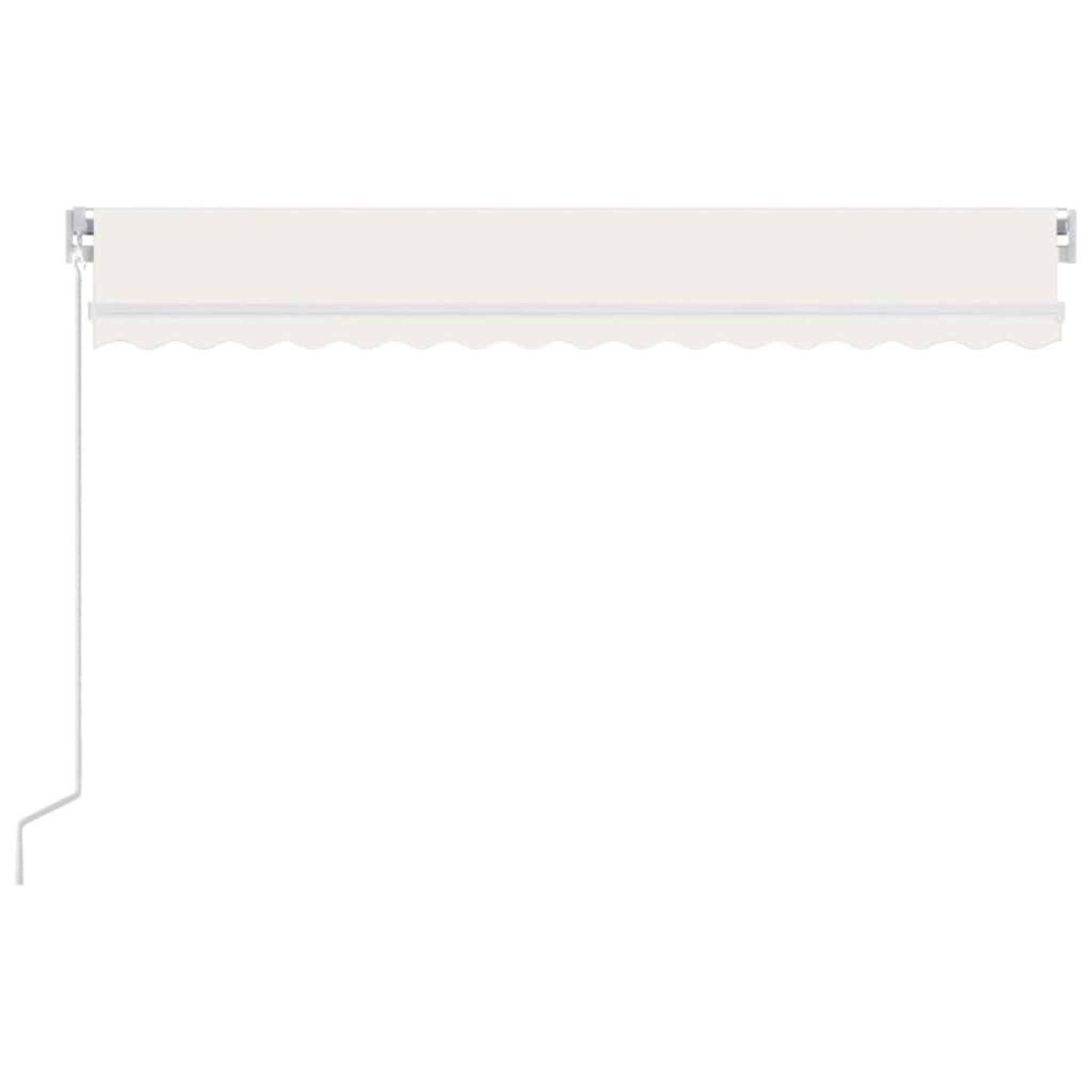 Voir la diapositive 3 : VIDAXL Auvent manuel retractable avec LED 450x300 cm Creme