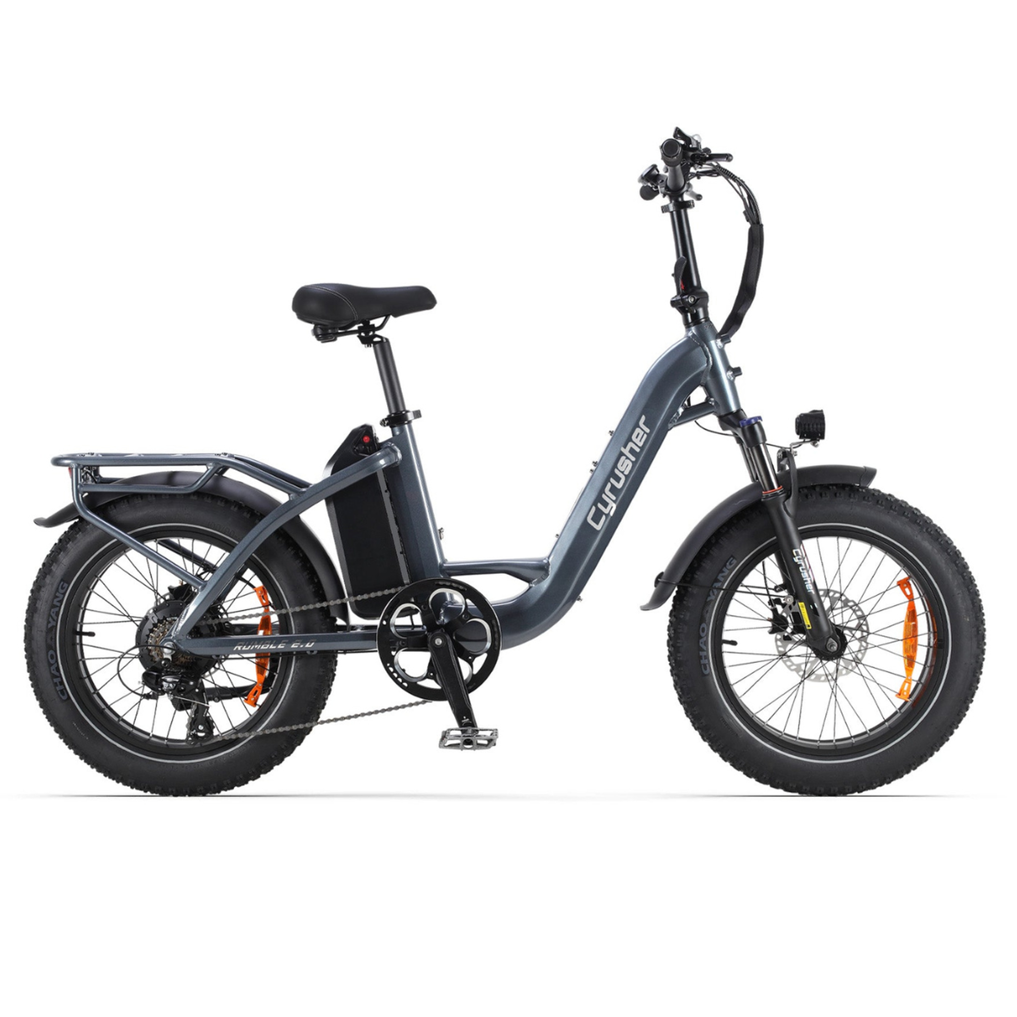 CYRUSHER Vélo électrique urbain Cyrusher Rumble 2.0. Coloris disponibles : Vert, Gris, Bleu