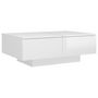 Voir la diapositive 2 : VIDAXL Table basse Blanc brillant 90x60x31 cm Bois d'ingenierie