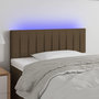 Voir la diapositive 1 : VIDAXL Tete de lit a LED Marron Fonce 80x5x78/88 cm Tissu