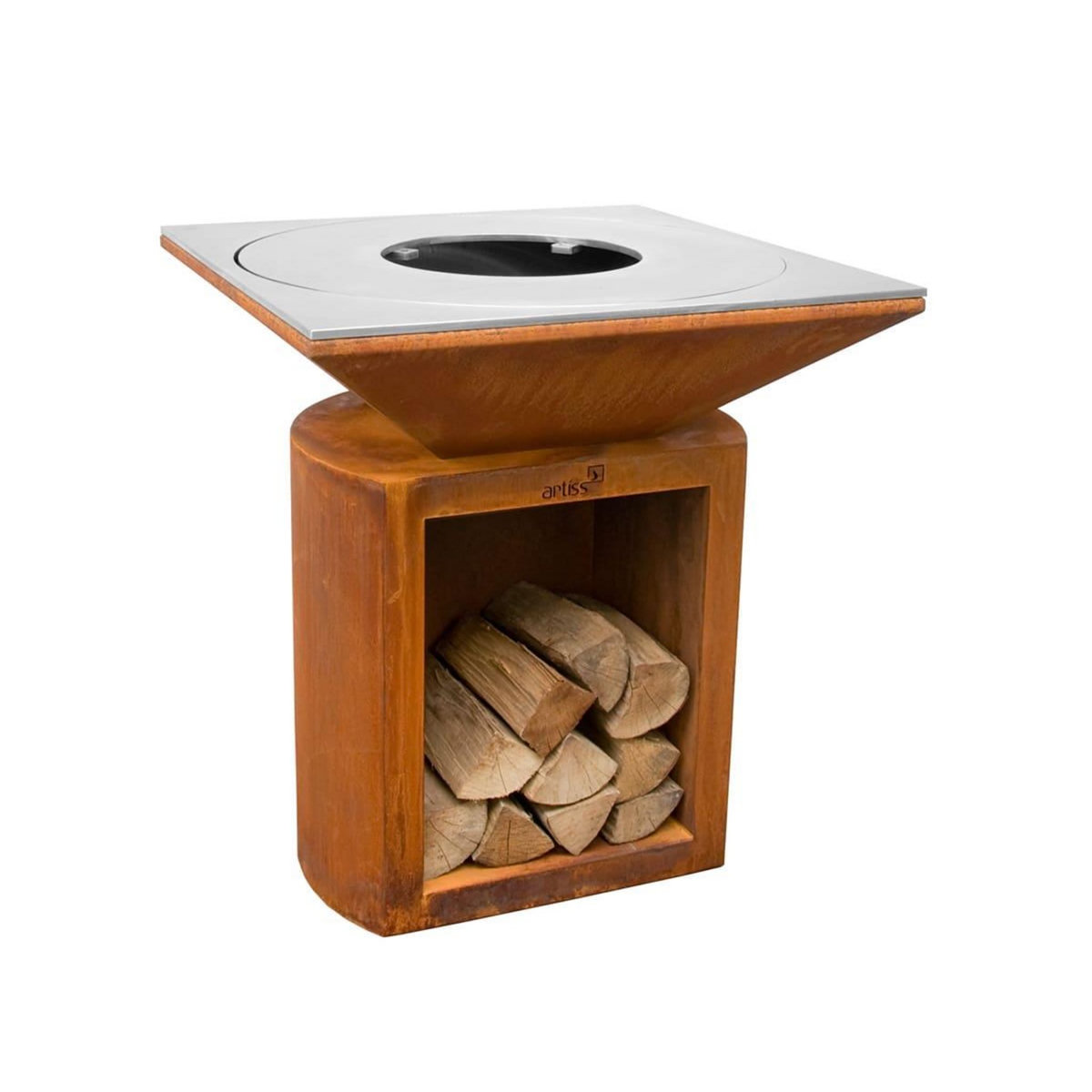 ARTISS DESIGN Brasero G2 Corten plaque acier carbone - Artiss