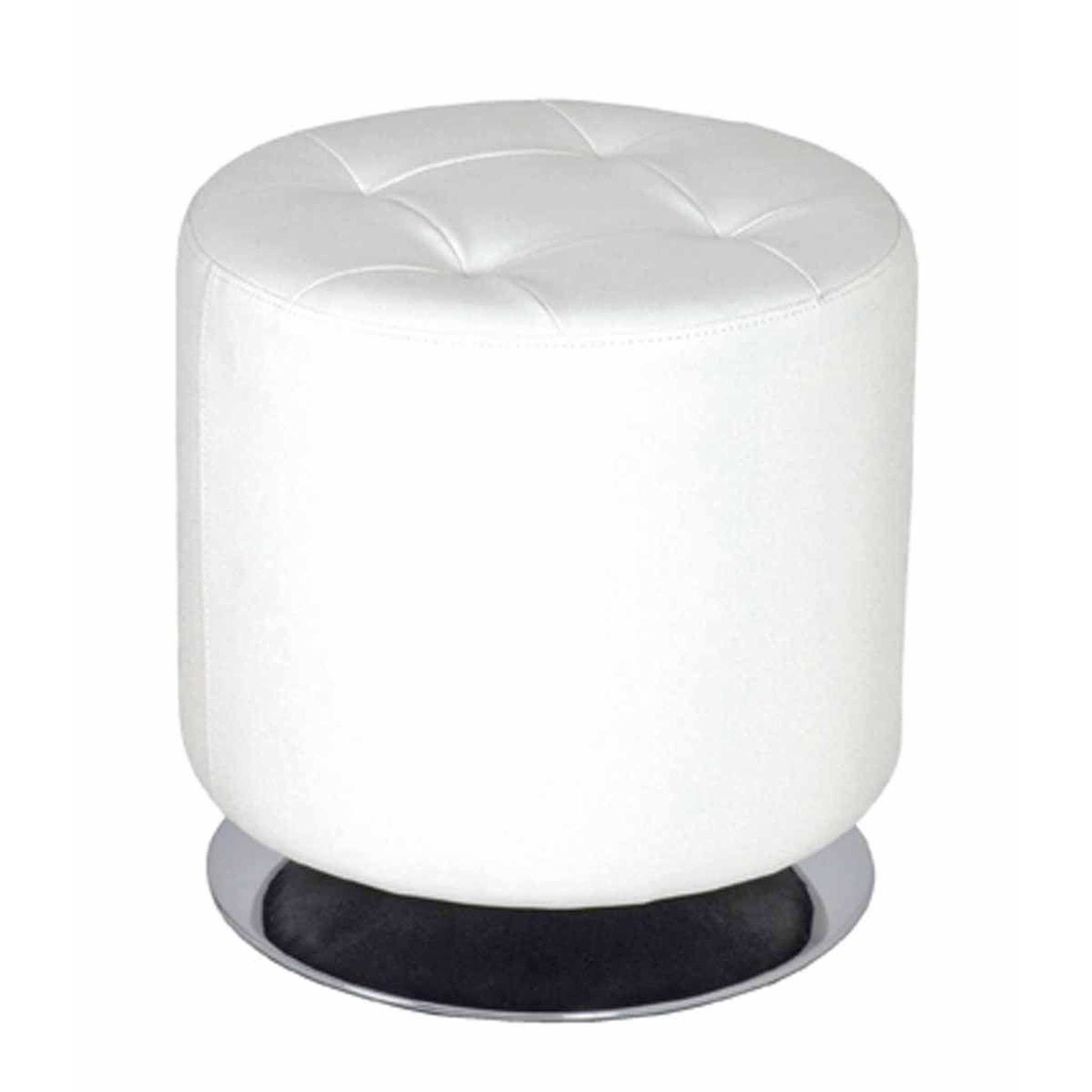 Paris Prix Pouf rond design  hava  40cm blanc