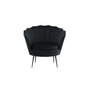 Voir la diapositive 2 : Paris Prix Fauteuil Coquillage en Velours  Calais  83cm Noir