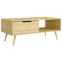 Voir la diapositive 4 : VIDAXL Table basse Chene Sonoma 100x49,5x43 cm Bois d'ingenierie