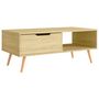 Voir la diapositive 4 : VIDAXL Table basse Chene Sonoma 100x49,5x43 cm Bois d'ingenierie