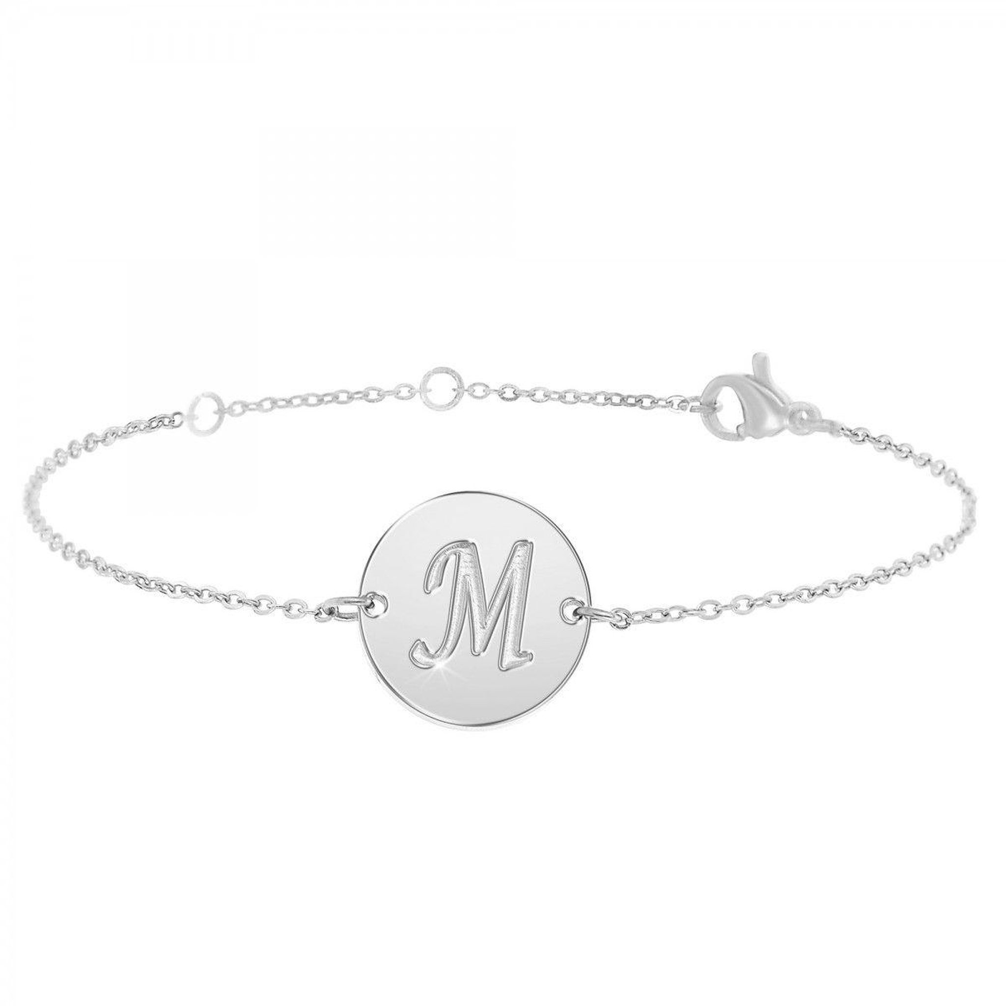 SC CRYSTAL Bracelet lettre M en acier inoxydable par SC Crystal