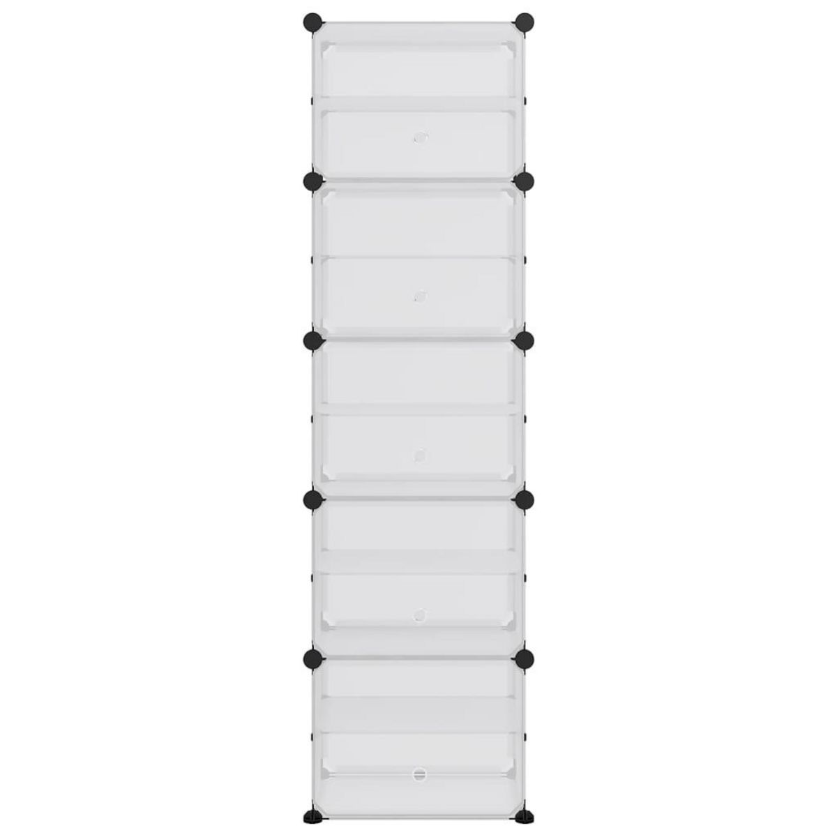 VIDAXL Etagere a chaussures Transparent 44x31,5x153,5 cm PP