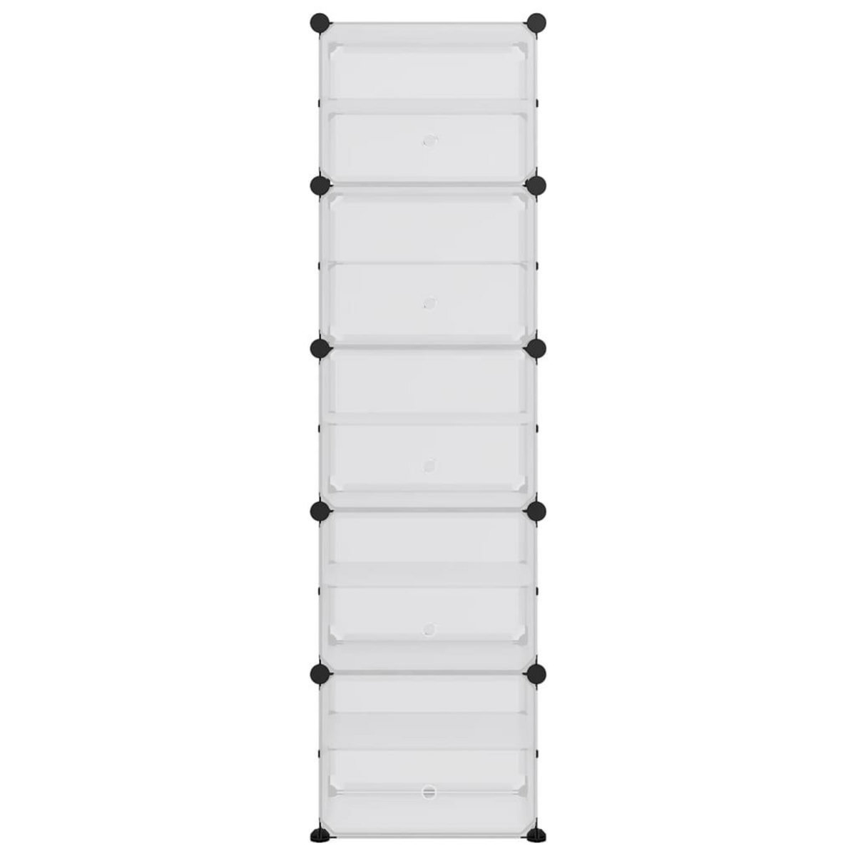 VIDAXL Etagere a chaussures Transparent 44x31,5x153,5 cm PP