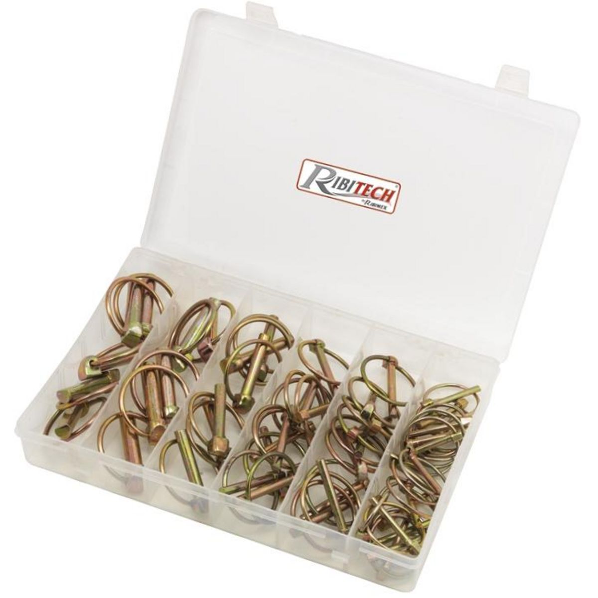 Ribitech Coffret de 50 goupilles clip assorties  4 tailles