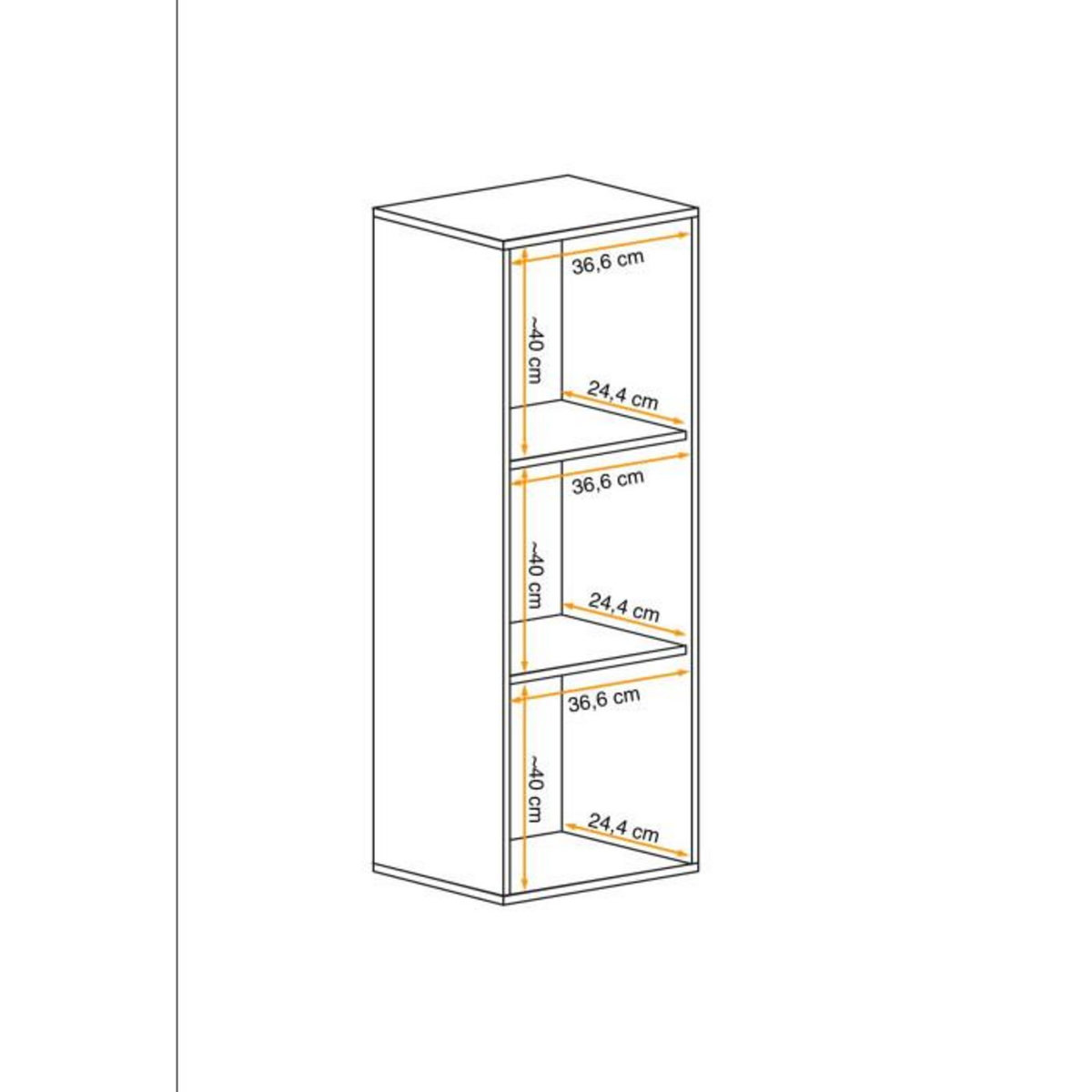 Paris Prix Vitrine Murale Design  Fly I  126cm Blanc