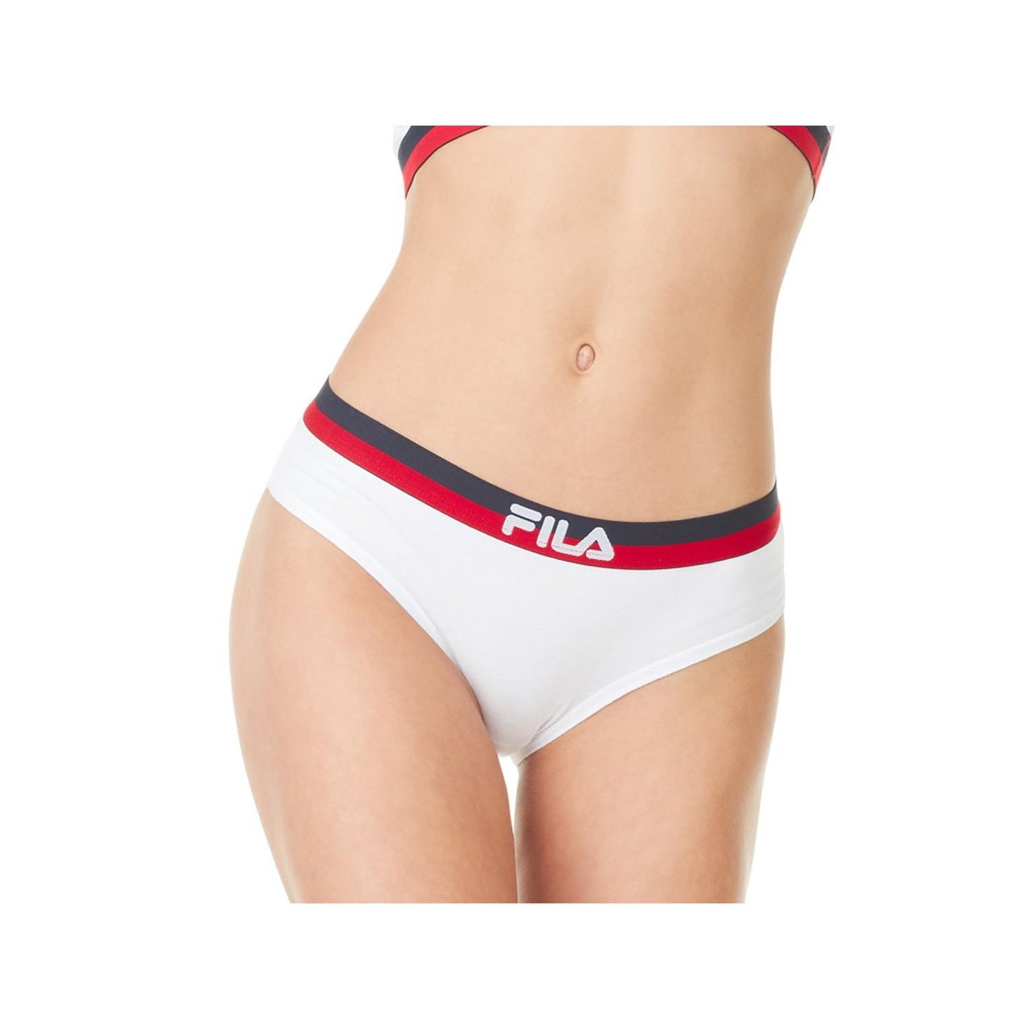 Voir la diapositive 3 : FILA Lot de 3 slips coton femme fu6050