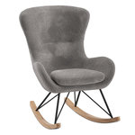 Paris Prix Fauteuil à Bascule Bouclette  Rocky  101cm Anthracite