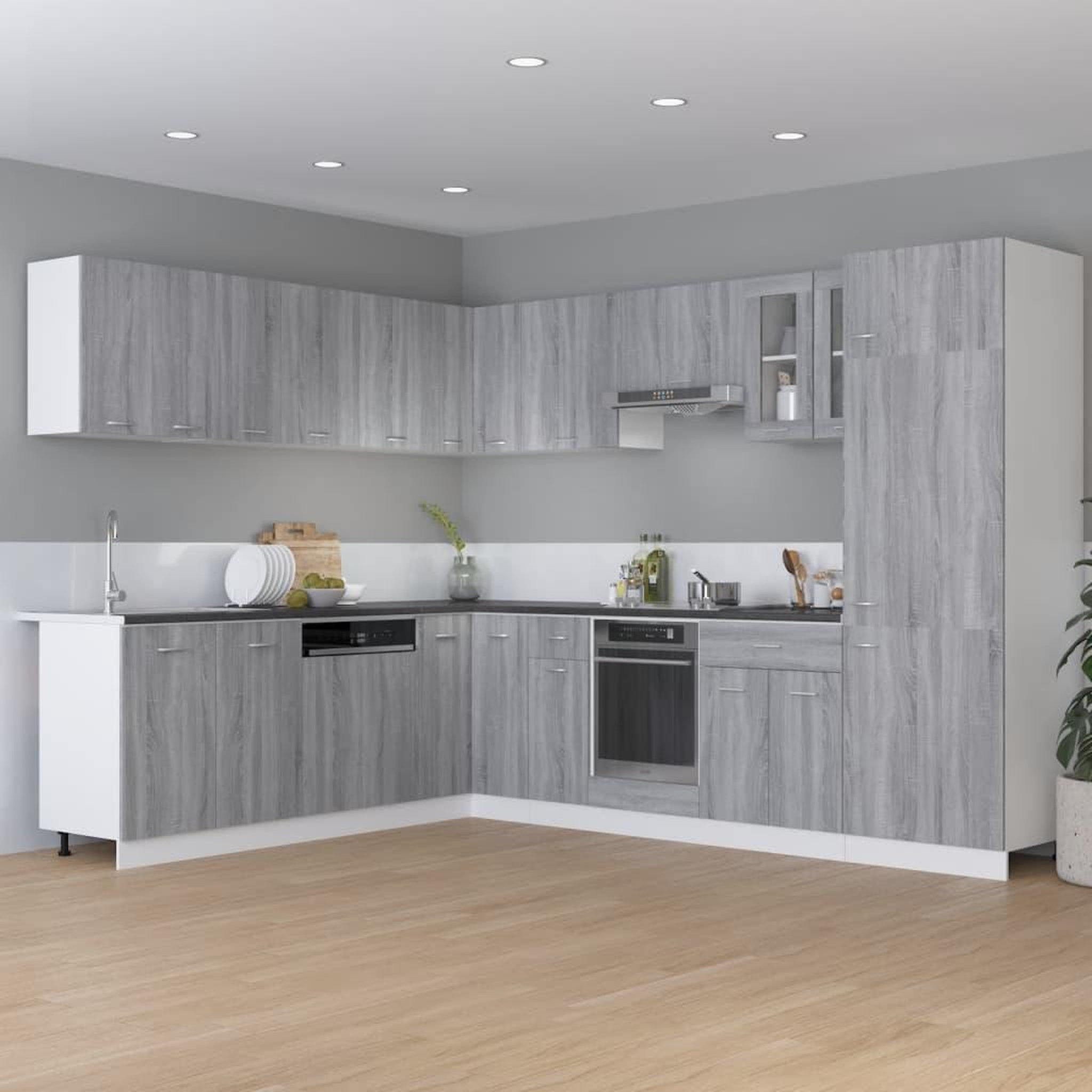 Voir la diapositive 3 : VIDAXL Armoire suspendue Sonoma gris 50x31x60 cm Bois d'ingenierie