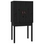 Voir la diapositive 5 : VIDAXL Buffet haut Noir 60x40x120 cm Bois massif de pin