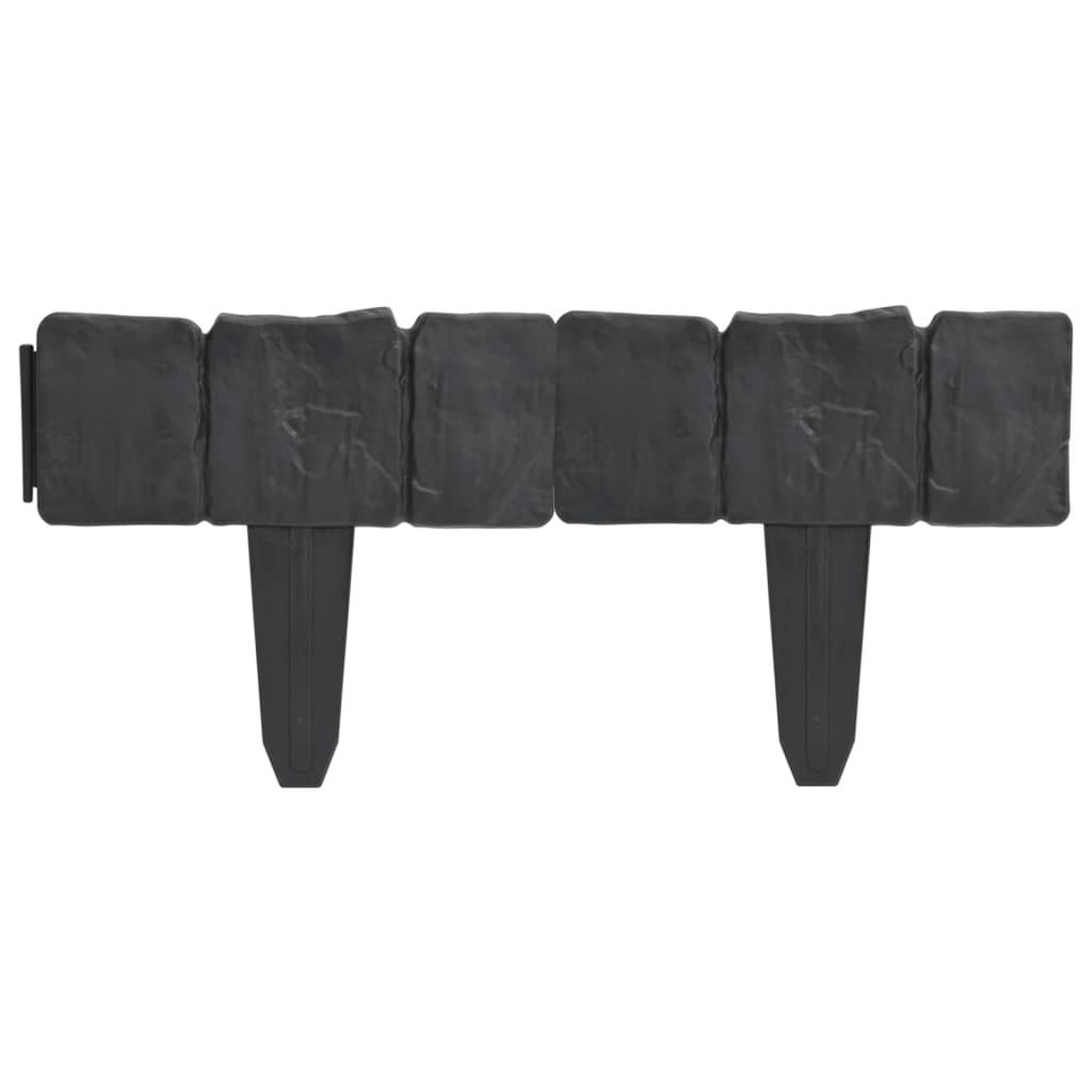 Voir la diapositive 3 : VIDAXL Cloture de jardin/pelouse plastique aspect de pierre 41 pcs 10m