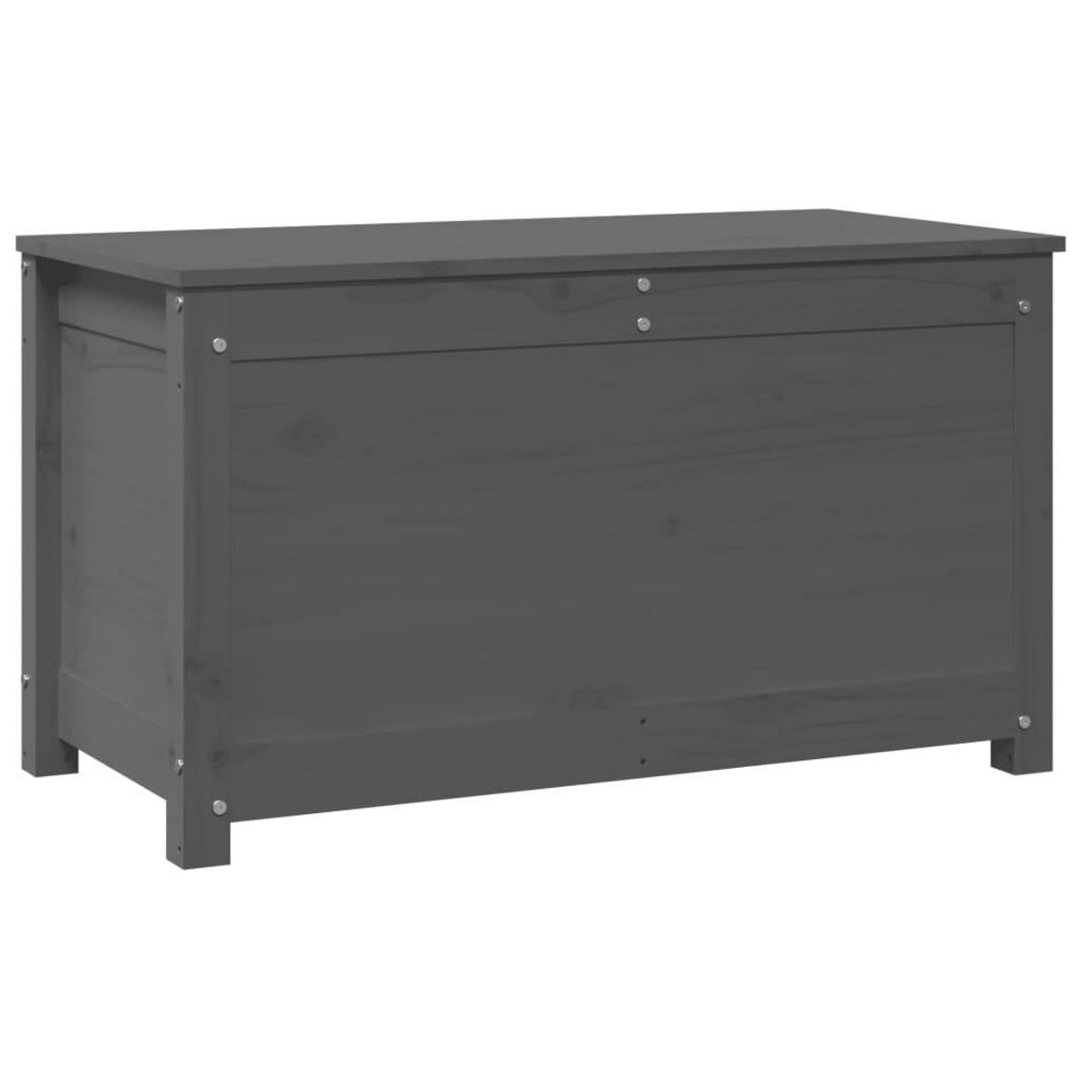 VIDAXL Boîte de rangement Gris 80x40x45,5 cm Bois massif de pin