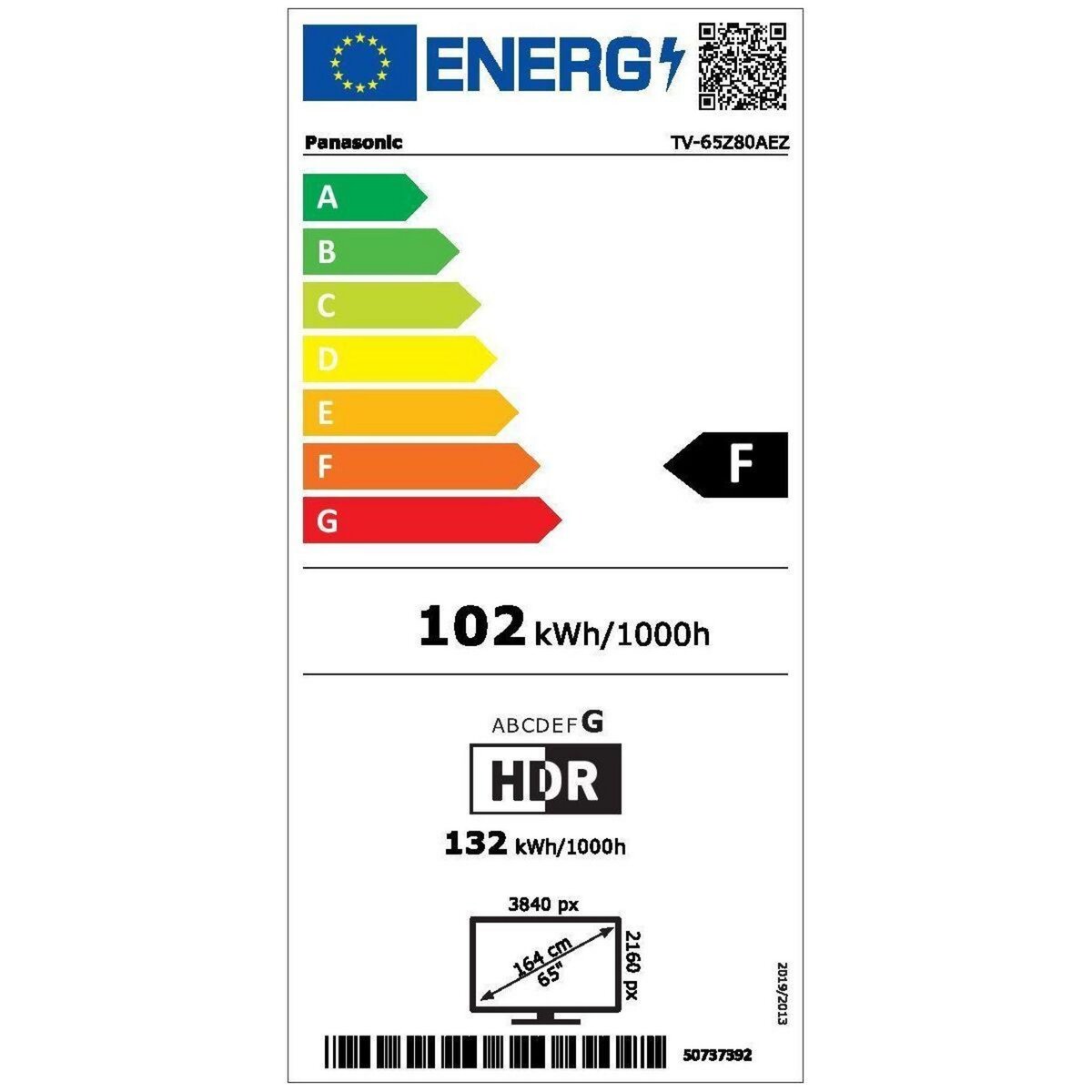 PANASONIC TV OLED TV-65Z80AEZ-65 pouces (164cm)