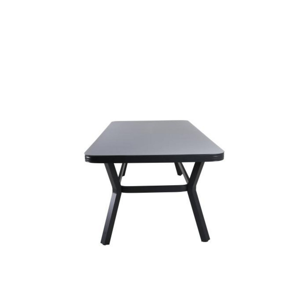 Paris Prix Table de Jardin  Virya  200cm Noir & Gris
