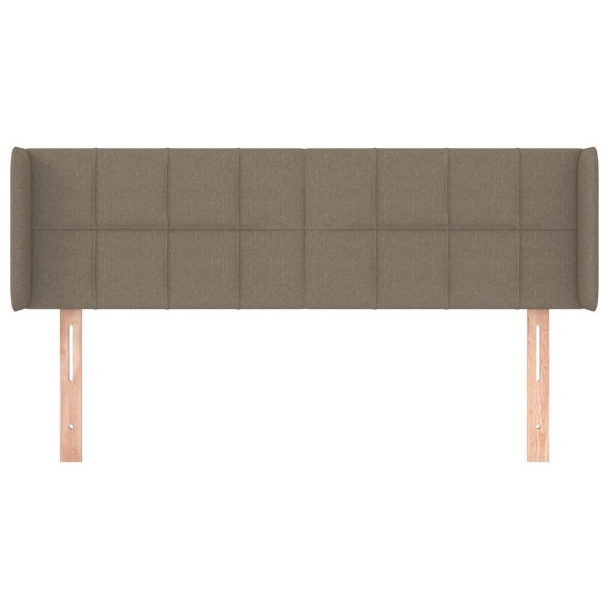 VIDAXL Tete de lit avec oreilles Taupe 147x16x78/88 cm Tissu