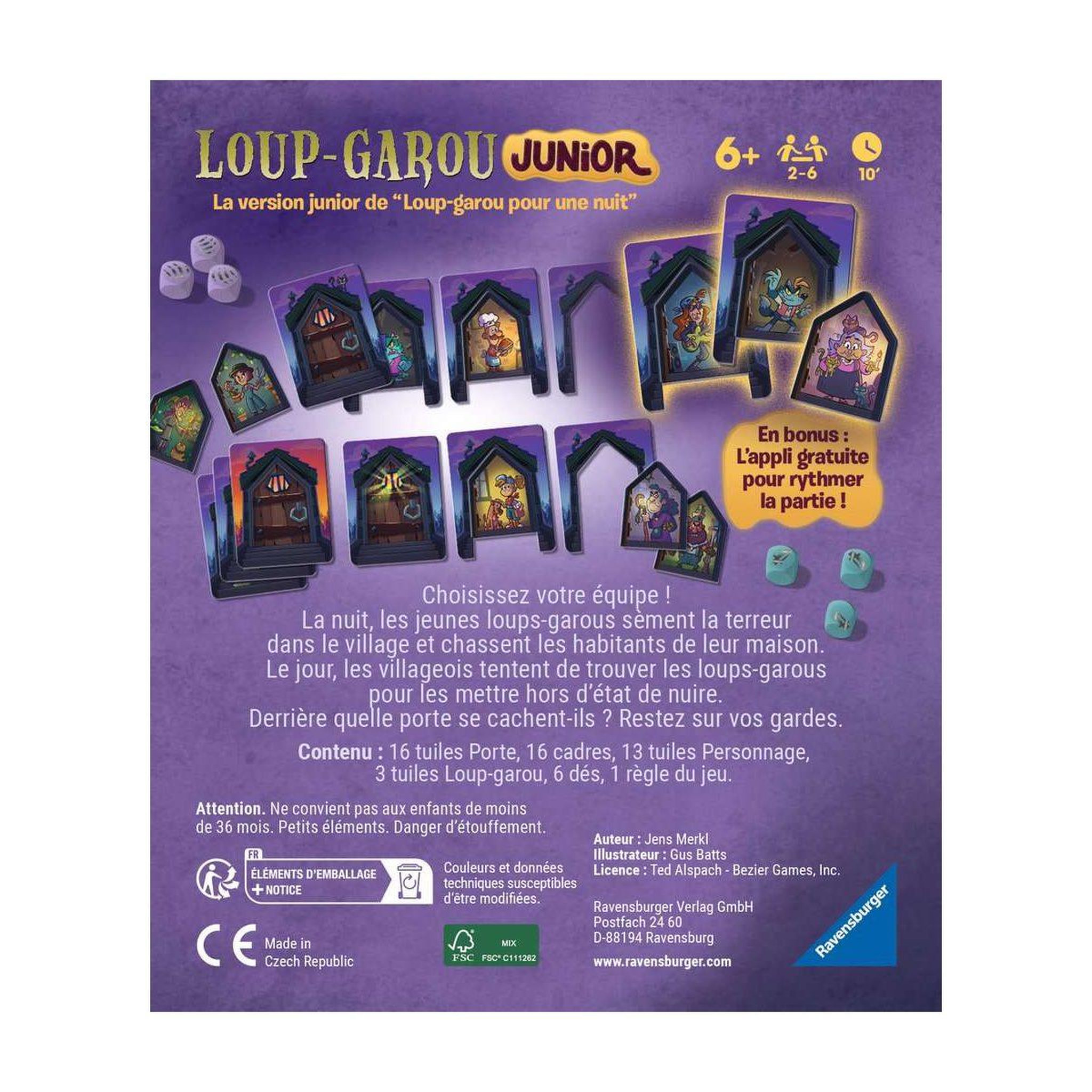 Voir la diapositive 3 : RAVENSBURGER Loup-garou junior la version pour les plus petits