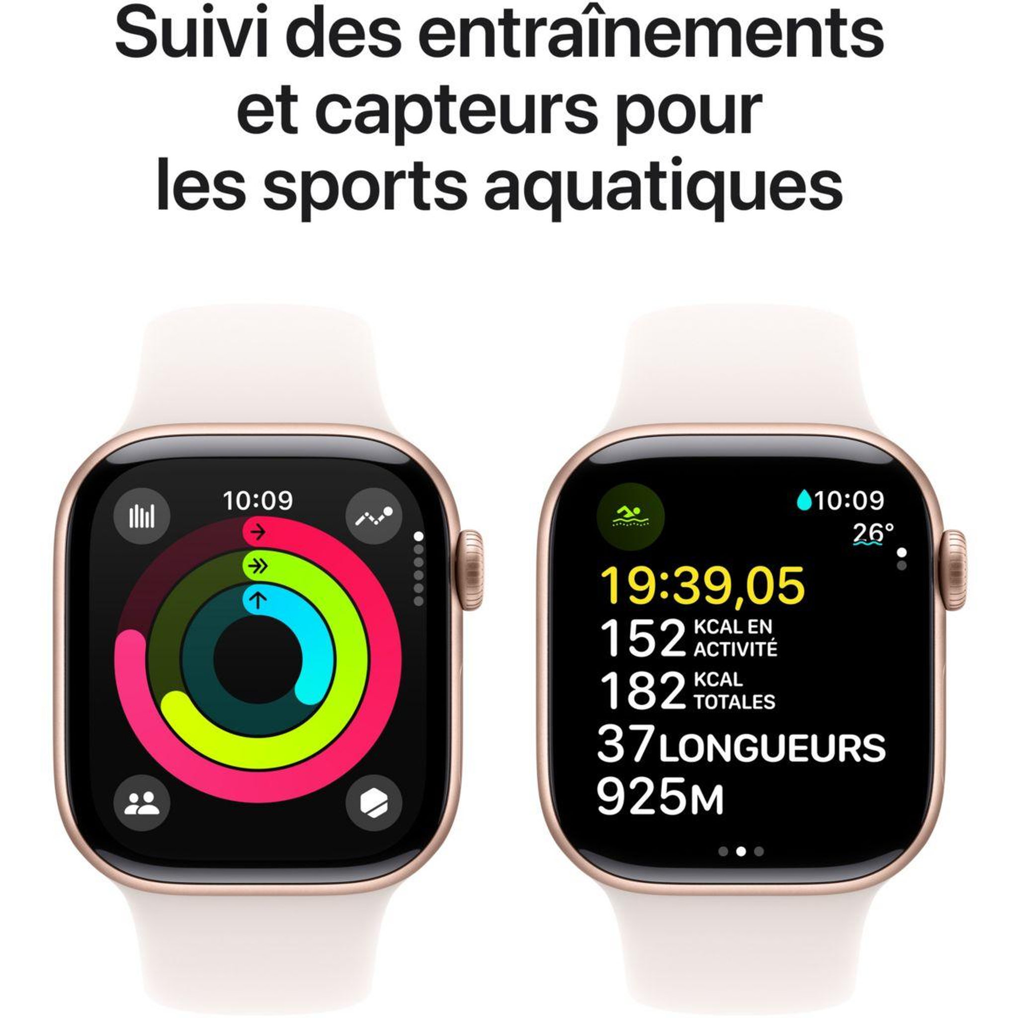 Voir la diapositive 4 : APPLE Montre connectée Serie 10 46mm Alu/Or Rose M/L Cellular